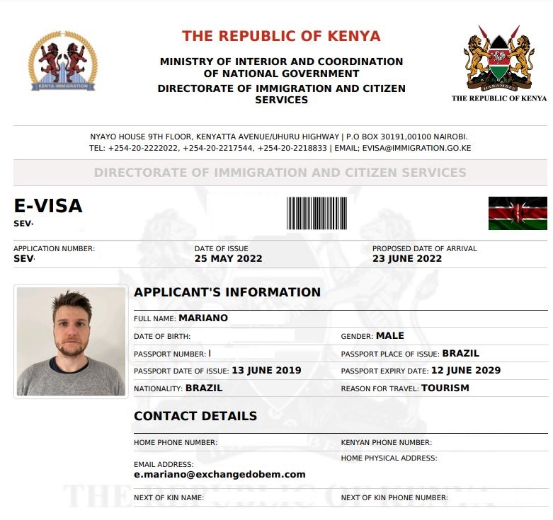como fazer o visto para o Quênia